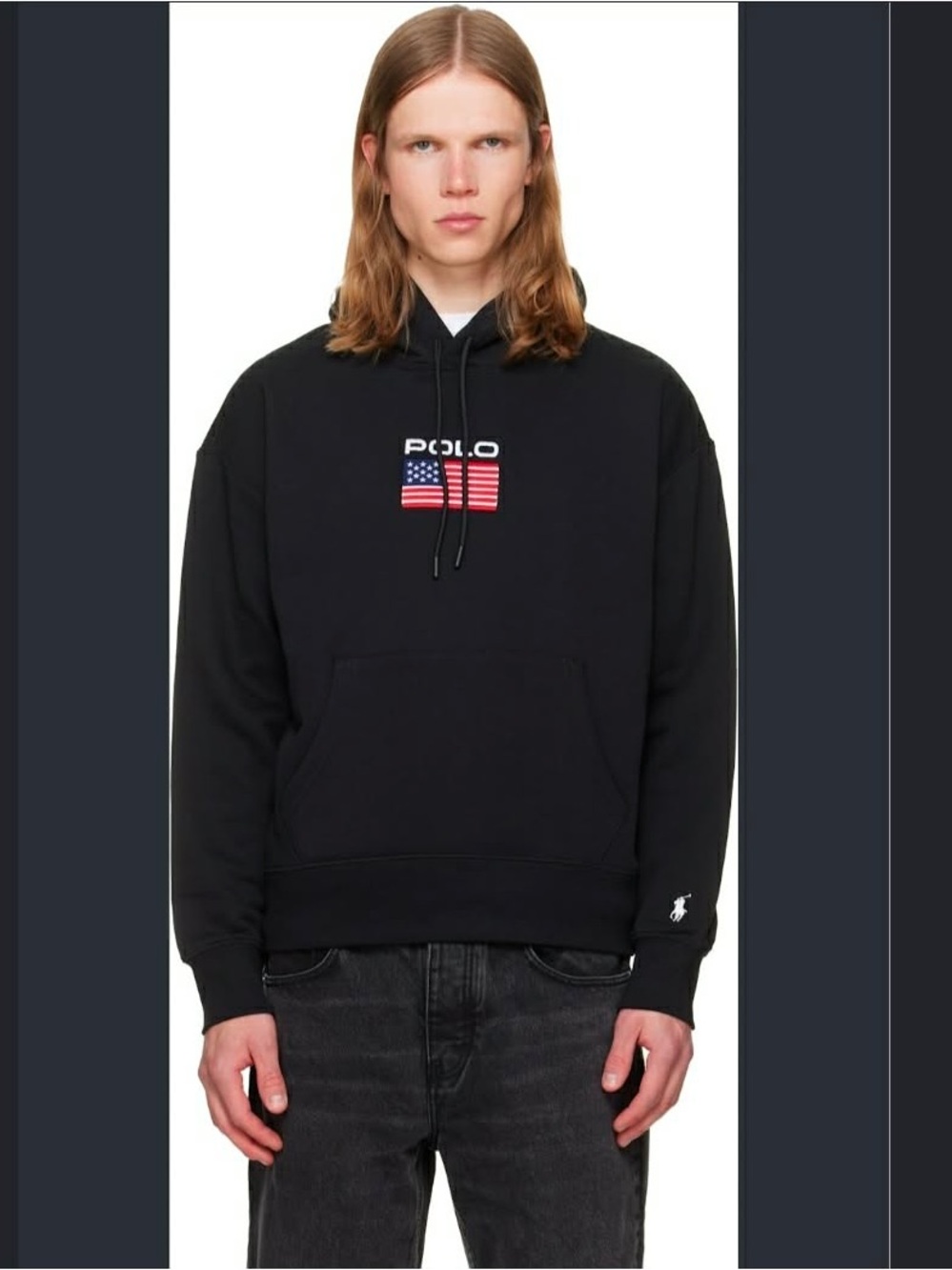 Polo Ralph Lauren Flag Fleece Hoodie - Men's size MEDIUM
